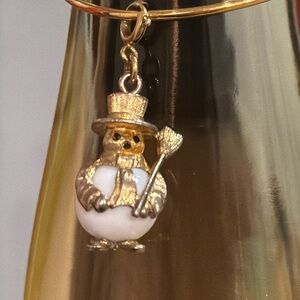 Vintage Monet snowman charm